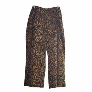 Terra & Sky Leopard Print Wide Leg Pants